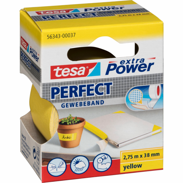 Lepidlo na textilie Tesa. 2,75 m x 38 mm extra power žlut...