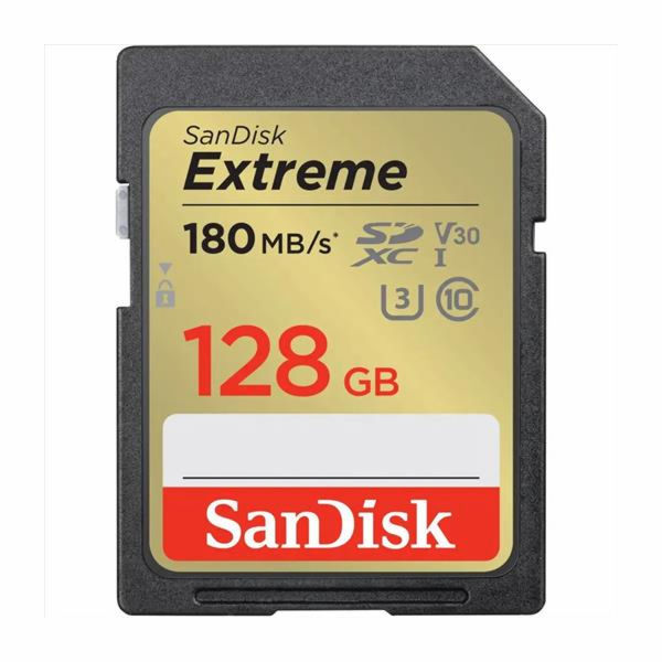 SanDisk SDXC karta 128GB Extreme (180 MB/s Class 10, UHS-...