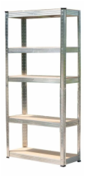 Regál kovový 1800x900x400 mm montovaný 5 polic, max. 175 kg