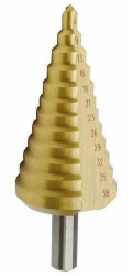 Vrták Strend Pro stupňovitý SD41, 6-38 mm, TiN, HSS rovný, do kovu