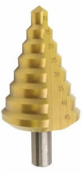 Vrták Strend Pro stupňovitý SD41, 10-45 mm, TiN, HSS rovný, do kovu