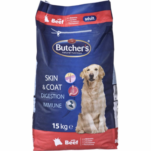 BUTCHER S Natural&Healthy with beef - suché krmivo pro ps...