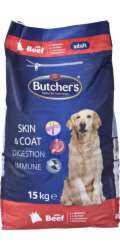 BUTCHER S Natural&Healthy with beef - suché krmivo pro psy - 15 kg