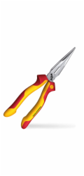 Wiha Flachrundzange Professional electric (rot/gelb, mit Seitenschneider, gerade Form)