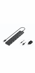 Conceptronic USB HUB CONCEPTRONIC USB-Hub 7-Port 2.0 ->7x2.0 extra m.Netzteil sw