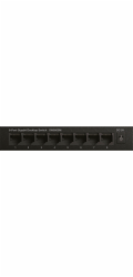 STRONG switch SW8000M/ 8x port Gigabit RJ45/ 10/100/1000 Mb/s/ 16 Gb/s/ 802.3i/u/ab/x/az/ kovové šasi/ černý