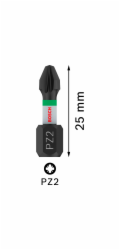 Otočné bity PZ2 Bosch 25 mm 2 ks 2608522401