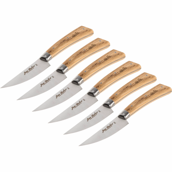 Laguiole Jean Dubost Steak Knife  Set 6pcs., Oak Wood