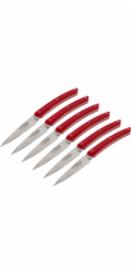 Laguiole Jean Dubost Knife Set  6 pcs., Acrylic Red