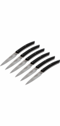 Laguiole Jean Dubost Knife Set  6 pcs., Acrylic Black