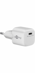 Goobay USB-C rychlonabíječka Nano, PD, GaN, 20 Wattů (bílá, 1x USB-C, Power Delivery 3.0)