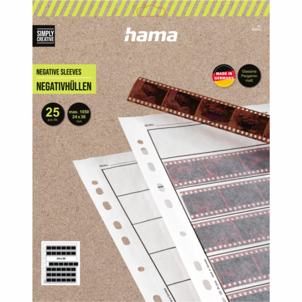 Hama obal na negativ, 24x36 mm, pergamen matný, 260x310 m...