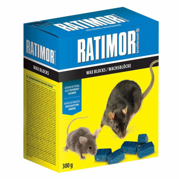 Návnada RATIMOR® Brodifakum voskové bloky, pro myši a pot...