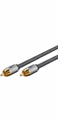 Goobay Kabel Plus Mono RCA (černo-stříbrný, 3 metry)