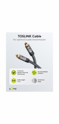Goobay Kabel Plus Toslink (černo-stříbrný, 1 metr)
