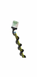 Goobay Ultraflexibilní tenký patch kabel Cat.8.1, U/FTP (černý, 0,5 metru, extra krátké konektory)