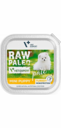 VETEXPERT Raw Paleo Pate Mini Puppy Turkey Mono - mokré krmivo pro štěňata - 150g