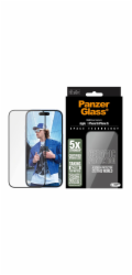 PanzerGlass ochranné sklo UWF Ceramic Protection pre iPhone 16/15 - Black Frame