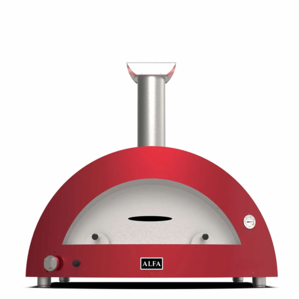 Alfa Forni Moderno 5 Pizze  Hybrid antique red