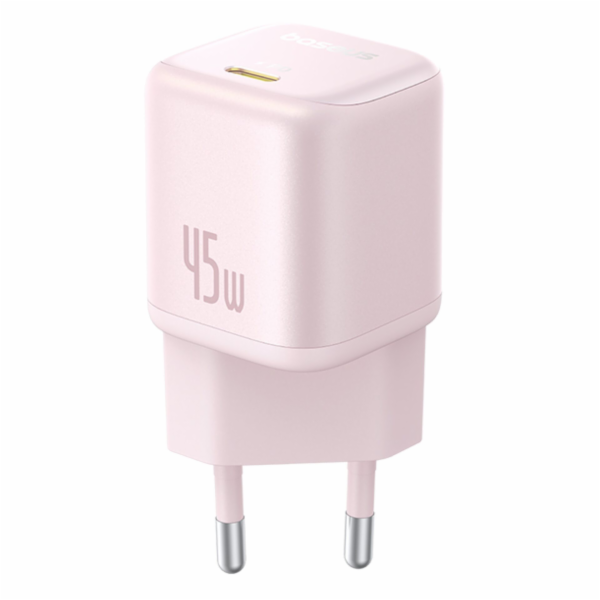 Nabíječka do sítě Baseus PicoGo 45W, 1xUSB-C růžová