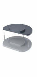 Joseph Joseph CupboardStore  2-tier Grey Rotating Organiser
