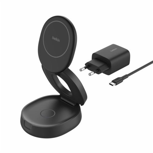 Belkin Boost Charge adjustable  mag.2-in-1 Ch.Qi2 bl. WIZ...