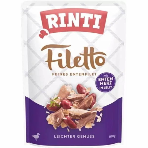 RINTI Filetto Duck fillet with duck hearts - vlhké krmivo...