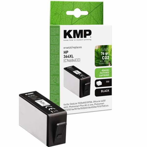 KMP ink cartridge black  replaces HP CN 684 EE No. 364 XL