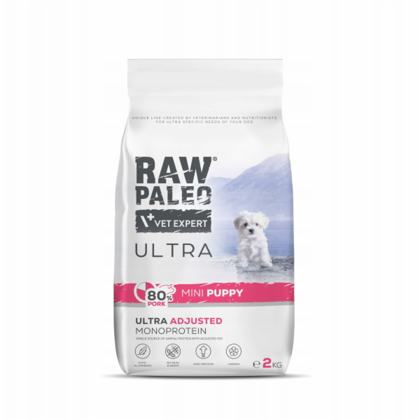 VETEXPERT Raw Paleo Ultra Mini Puppy Pork Mono - suché kr...