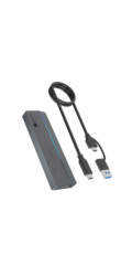IcyBox Krabice pro disky M.2 NVMe a SATA IB-1826MCL-CU31, RGB osvětlení, USB 3.2 Gen 2, 10 Gb/s