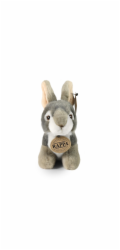 Rappa Plyšový králík šedý sedící 16 cm ECO-FRIENDLY