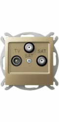Ospel Anténní zásuvka Impresja RTV-SAT-SAT, zlatá metalíza (GPA-Y2S/m/28)