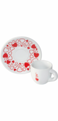 Bialetti Sada 2 moka šálků ve tvaru srdce, včetně podšálků
