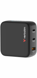 Verbatim Mini GaN Charger 100W  mit Display 2xUSB-C +1xA   30239