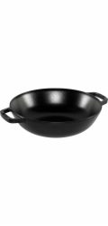 Staub Wok 30 cm with Lid  Black, Cast Iron