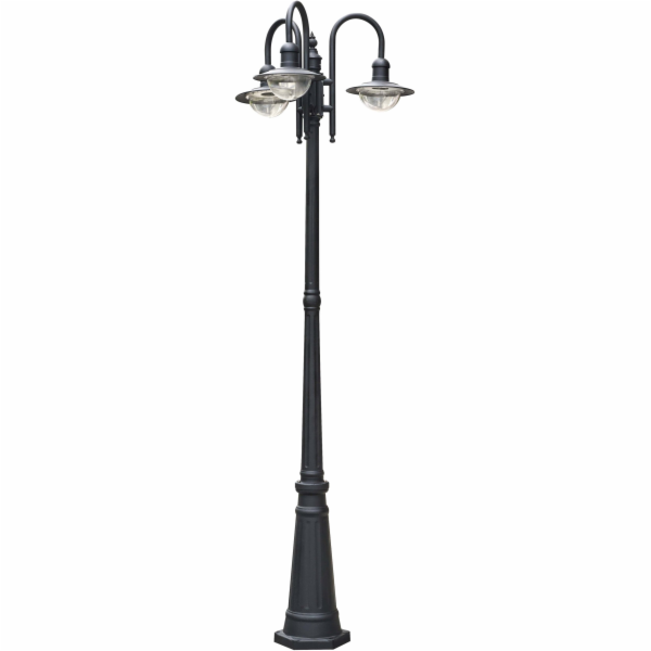 DOMOLETTI Lampa Korna, 15W, 3XE27, IP44, černá, 60,8 cm x...
