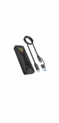IcyBox Krabice pro SSD disk NVMe M.2 IB-1805ML-CU31, RGB osvětlení