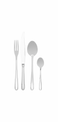 Alessi Caccia cutlery set 24 pcs  silver