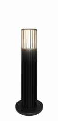 DOMOLETTI Venkovní lampa Gofre, 7W, GU10, IP44, černá, 50 cm
