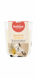 Svicka Bolsius True Scents, vanilka, 80x73 mm, ve skle