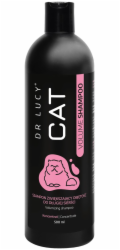 DR LUCY - CAT VOLUME SHAMPOO 500 ML KONCENTROVANÝ ŠAMPON PRO ZVÝŠENÍ OBJEMU SRSTI PRO KOČKY S DLOUHOU SRSTÍ