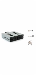 FANTEC MR-SA1242-12G  für 4x2,5" SSD/HDD schwarz