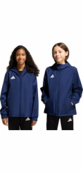 Dětská bunda Adidas Entrada 26 All Weather, tmavě modrá, JZ9103, 152 cm