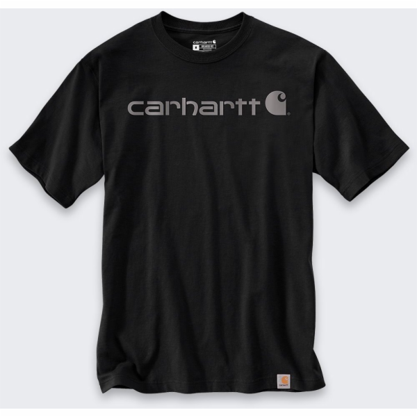 Carhartt Tričko Dearborn Relaxed Logo ČERNOŠEDÉ