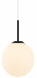 Italux Závěsná lampa Deore PND-5578-1S-BK Italux kov sklo černá bílá