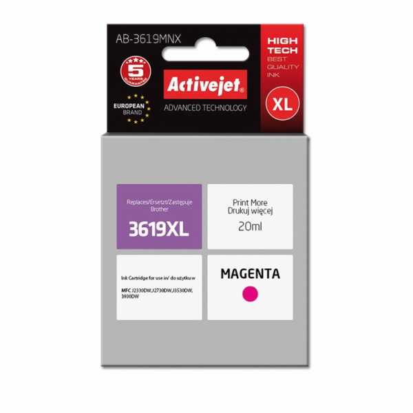 Activejet AB-3619MNX ink (replacement for Brother LC3619M...