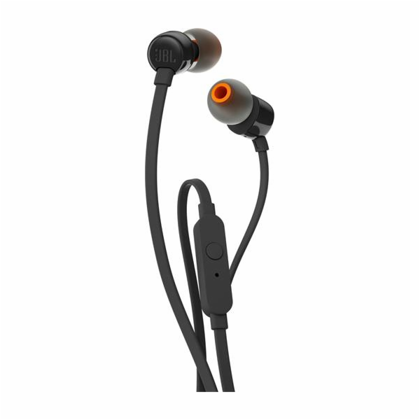 JBL Tune 110 - black (Pure Bass, plochý kabel, mikrofon)