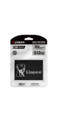Kingston KC600 - SSD - šifrovaný - 512 GB - interní - 2.5" - SATA 6Gb/s - AES 256 bitů - TCG Opal Encryption, Self-Encrypting Drive (SED)