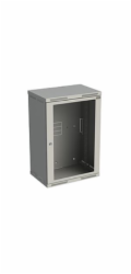 Rozvaděč nástěnný SENSA 18U 400mm, dveře sklo, RAL 7035, SENSA-18U-64-11-G