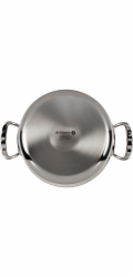 De Buyer Affinity Bratentopf Edelstahl mit Deckel 24 cm